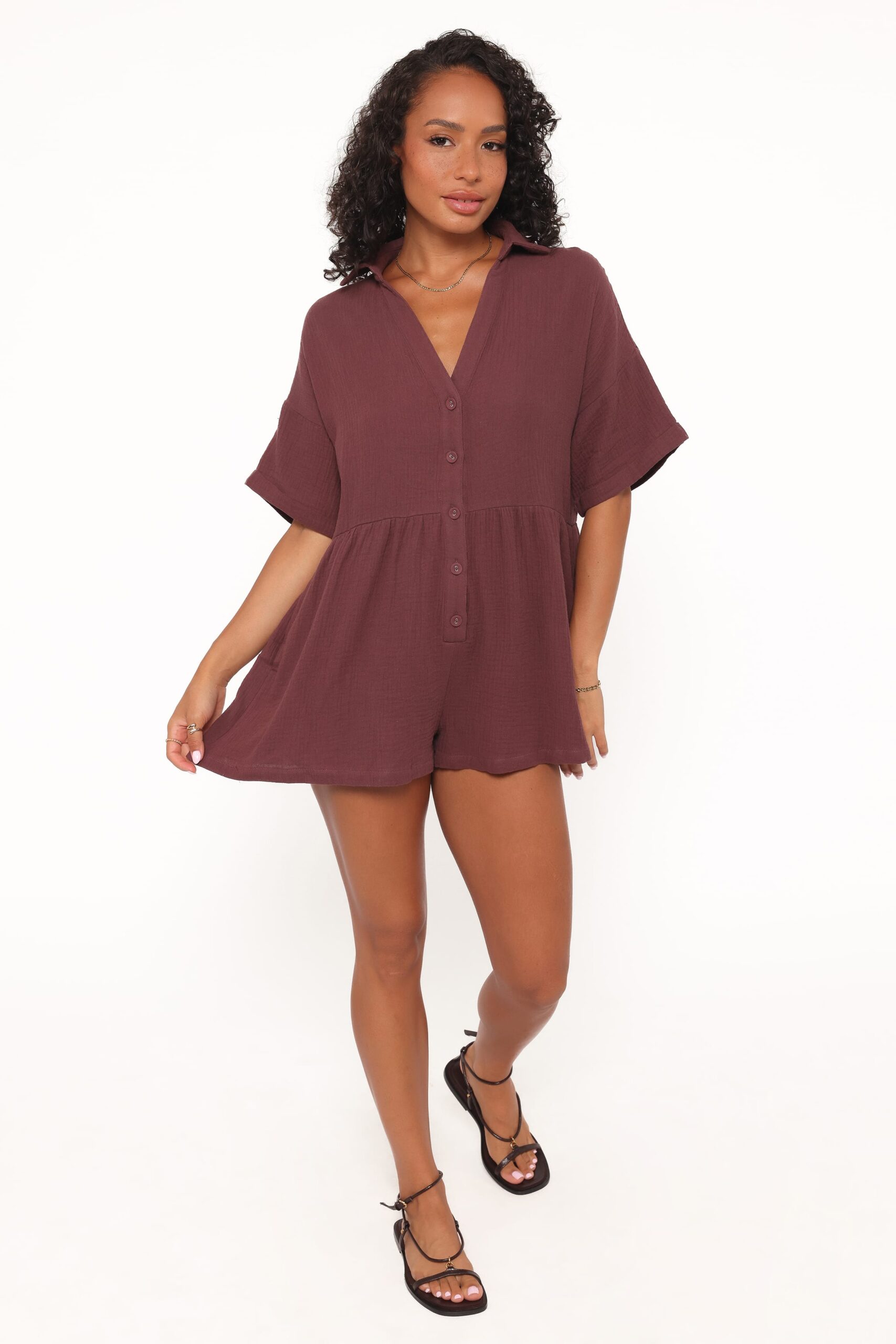 winny romper chocolate winny romper chocolate