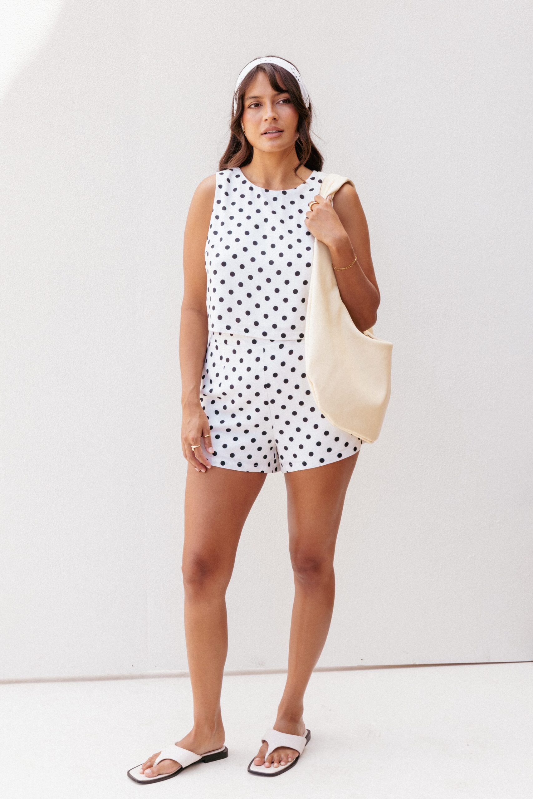 michelle short set white/black polka dot michelle short set white/black polka dot