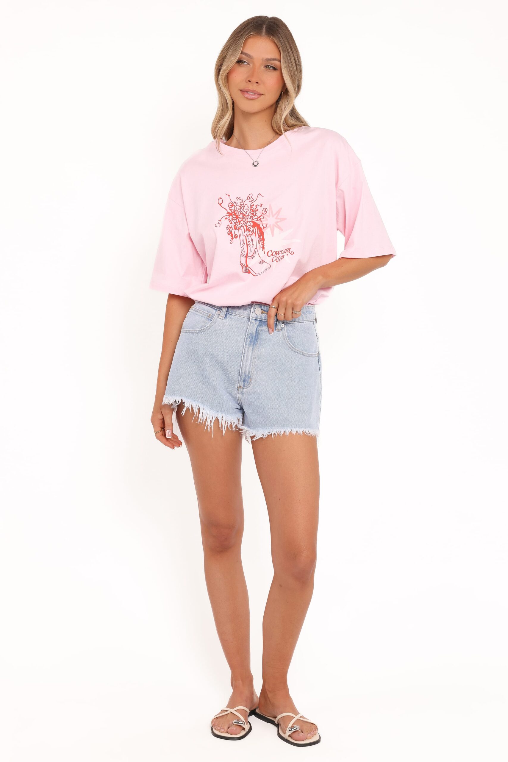 alanna cowgirl club graphic tee pink alanna cowgirl club graphic tee pink