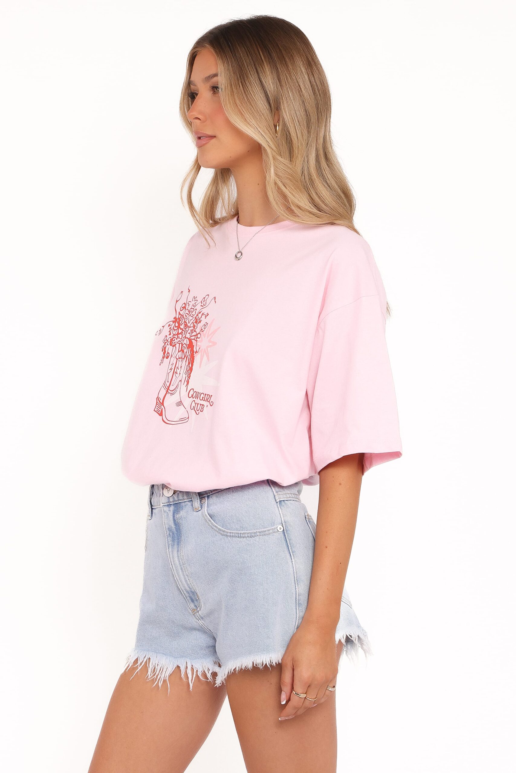 alanna cowgirl club graphic tee pink alanna cowgirl club graphic tee pink